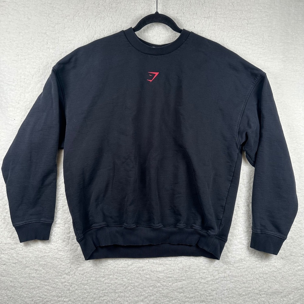 Gymshark Mens Strength Dept Graphic Sweatshirt Black Crewneck Pullover Large